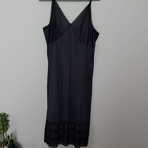 Vintage Sears Black Babydoll Nightgown Slip Dress Sz 40
